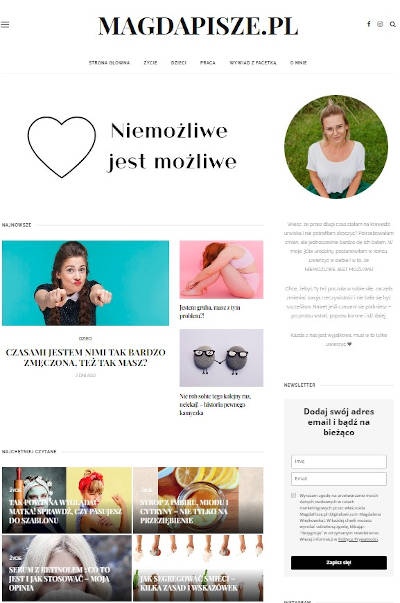 Screen Bloga MagdaPisze.pl